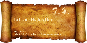 Tollas Hajnalka névjegykártya