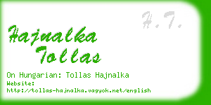 hajnalka tollas business card